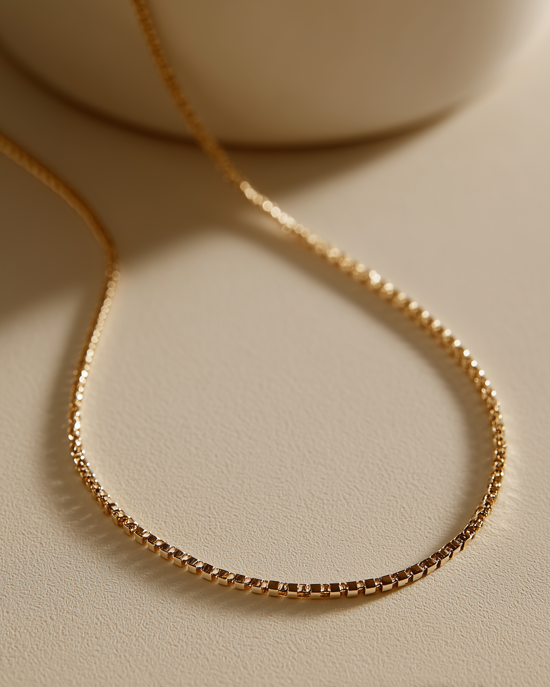 Fine 14k gold-fill box chain necklace