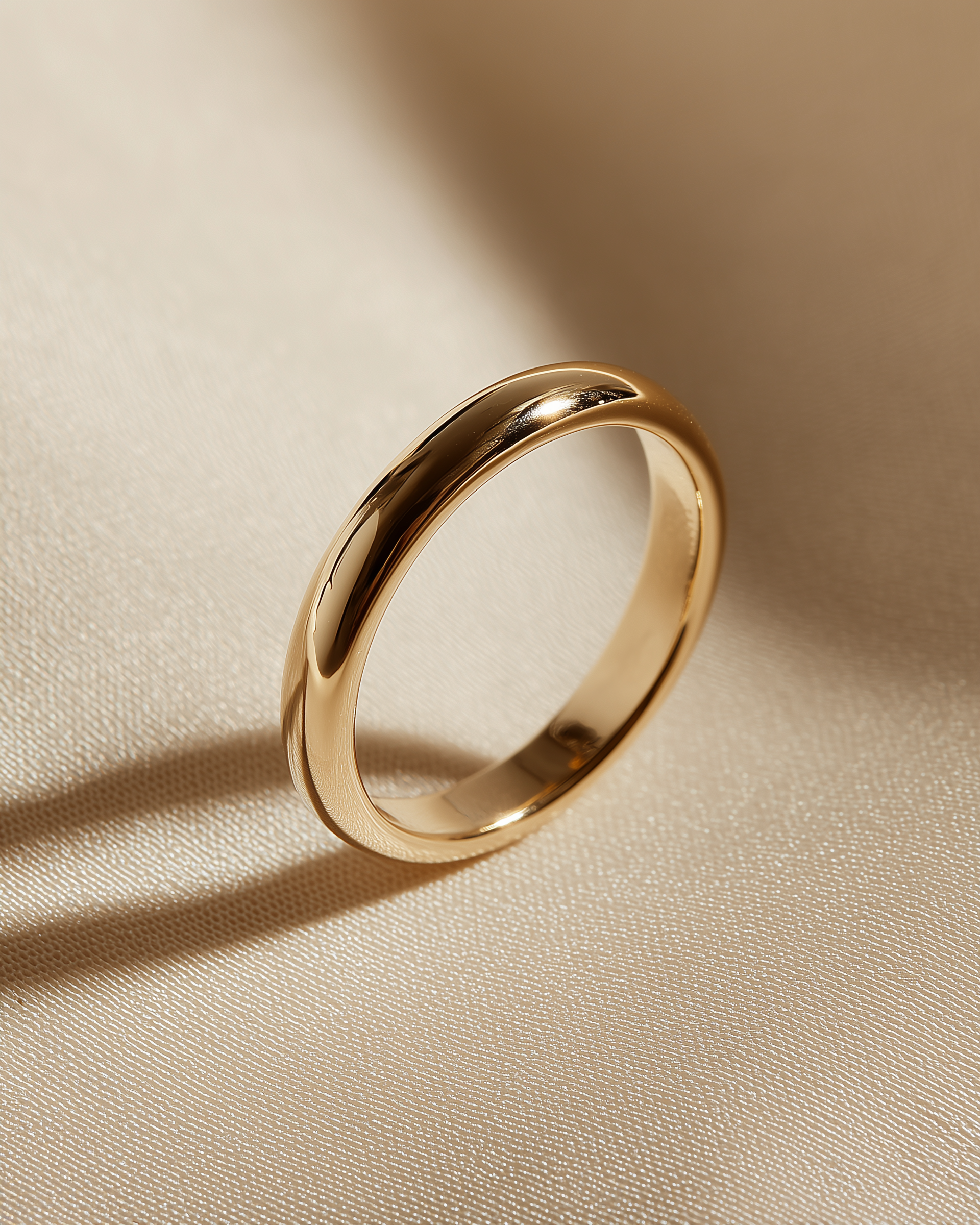 Plain thin 14k gold-fill band ring