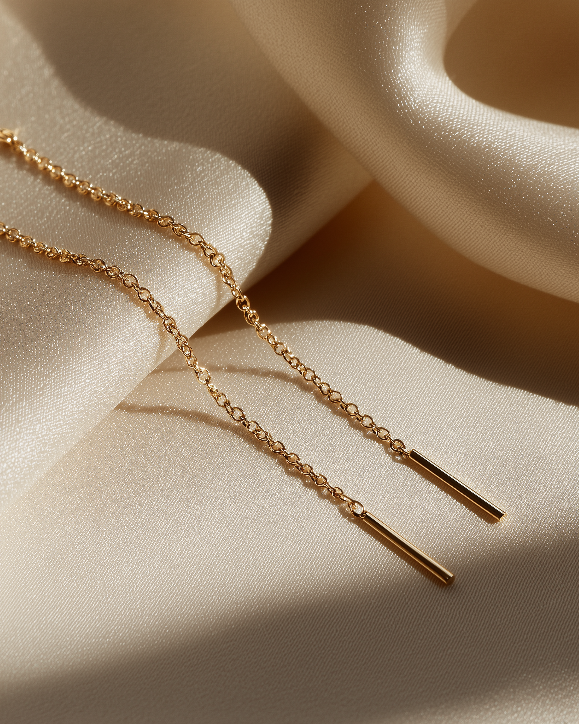 Delicate 14k gold-fill threader earrings